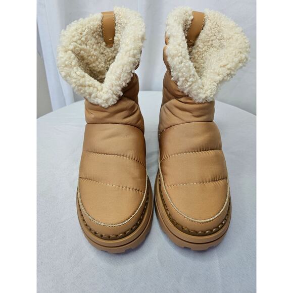 Sam Edelman OZIE SHEARLING BOOTIE BOOTS Size 6M Tan NWT - Picture 10 of 13
